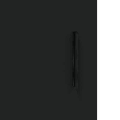 vidaXL Witrynka, czarna, 69,5x34x180 cm, materiał drewnopochodny