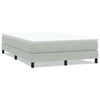 vidaXL Ł&oacute;żko Box Spring bez materaca Jasnoszary 160x220 cm Aksamit