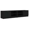 vidaXL Szafki pod TV, 2 szt., czarne, 80x35x36,5 cm
