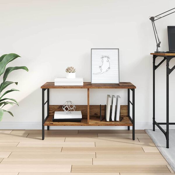 vidaXL P&oacute;łka na książki Stare drewno 82 x 32 x 47 cm