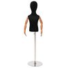 vidaXL Regulowany manekin 120-157 cm z podstawą Dla obu płci PP Czarny