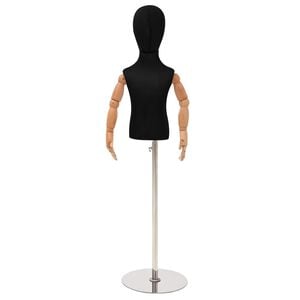 vidaXL Regulowany manekin 120-157 cm z podstawą Dla obu płci PP Czarny