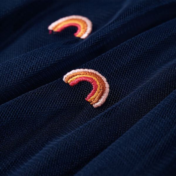 Spódnica dziecięca z tiulem, granatowa, 116