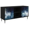 vidaXL Szafka pod telewizor RAALTE 102 x 33 x 51 cm Czarny dąb