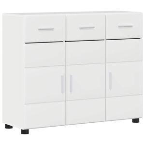vidaXL Bufet FLORIN 88,5 x 30,5 x 73 cm Wysoki połysk biały