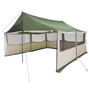vidaXL Namiot rodzinny zielony 450 x 400 x 265 cm Poliester i Stal