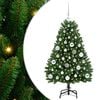 vidaXL Sztuczna choinka z zawiasami 150 LED zielony 120 cm PVC i stal