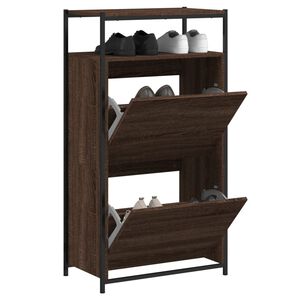 vidaXL Szafka na buty, brązowy dąb, 60x34x112 cm