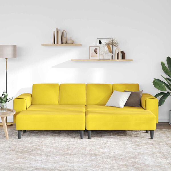vidaXL Sofa do salonu 3 pcs Ż&oacute;łty