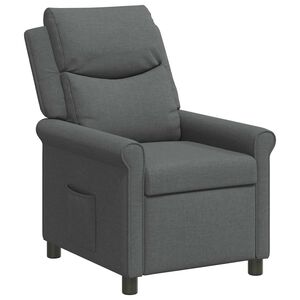 vidaXL Fotel z funkcją relaksu ciemnoszary 69 x 93 x 102 cm tkanina