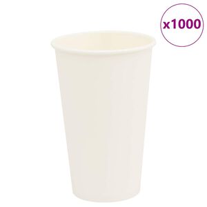 vidaXL Papierowe kubki, 1000 szt., 16oz, 400ml, biały