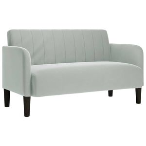vidaXL Sofa dwuosobowa Jasnoszara 109 cm Aksamit