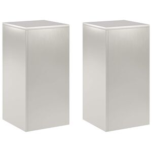 vidaXL Stojak na rośliny 2 pcs srebrny 30 x 30 x 60 cm Stal