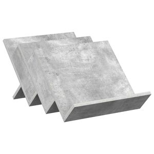 vidaXL Regał na gazety z p&oacute;łką Szary beton 53 x 40 x 28,5 cm