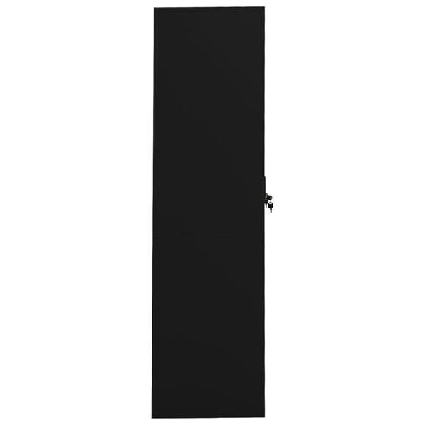 vidaXL Szafa, czarna, 80x50x180 cm, stalowa