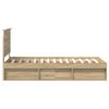 vidaXL Ramka ł&oacute;żka Dąb Sonoma 90 x 190 cm Lite drewno sosnowe