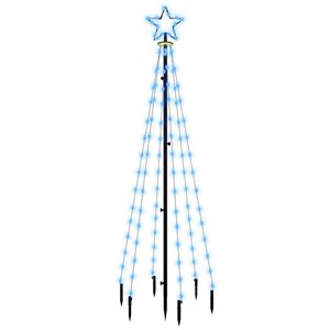 vidaXL Choinka z kołkiem gruntowym, 108 niebieskich LED, 180 cm
