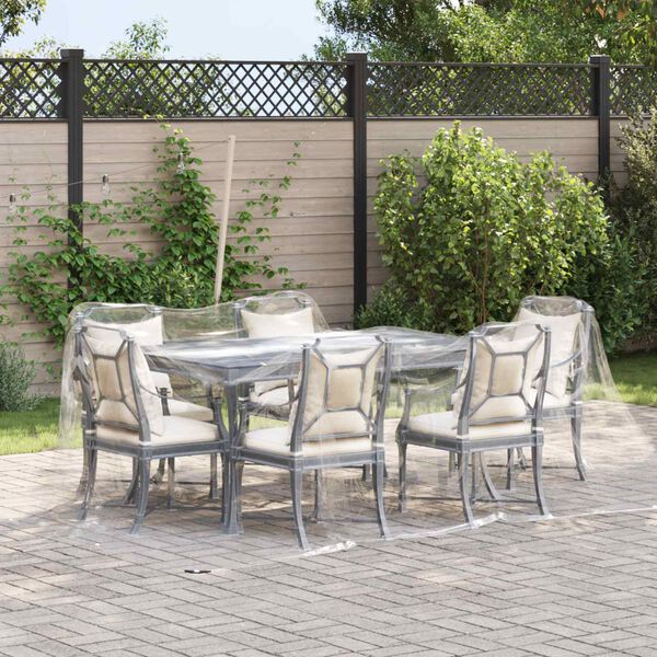 vidaXL Plandeka przezroczysty 3 x 4 m PVC