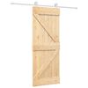 vidaXL Drzwi przesuwne Naturalne i białe 80 x 210 cm