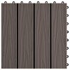 vidaXL Płytki tarasowe tłoczone, WPC, 11 szt, 30x30cm, 1m², brąz