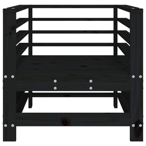 vidaXL Krzesła ogrodowe, 2 szt., czarne, lite drewno sosnowe