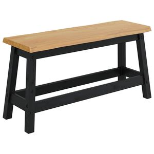 VidaXL Ławka jadalniana EKAI Czarny 91,5 x 29 x 45,5 cm
