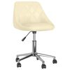 vidaXL Obrotowe krzesła stołowe, 6 szt., kremowe, sztuczna sk&oacute;ra