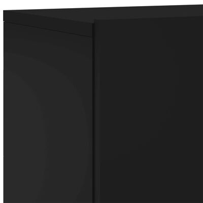 vidaXL 6-częściowy zestaw mebli TV, czarny, materiał drewnopochodny