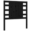 vidaXL Rama ł&oacute;żka z wezgłowiem, czarna, 100x200 cm, lite drewno