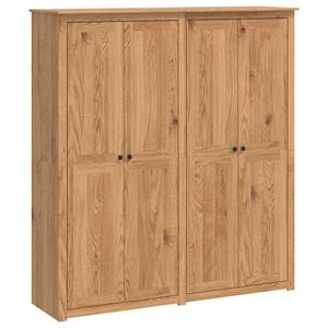 vidaXL Garderoba PANAMA Mi&oacute;d 169 x 50 x 185 cm Lite drewno sosnowe