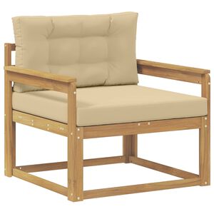 vidaXL Środkowa sofa ogrodowa Poliester Biały