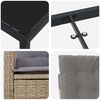 vidaXL Zestaw do jadalni w ogrodzie z poduszką 9 pcs Beżowy polirattan