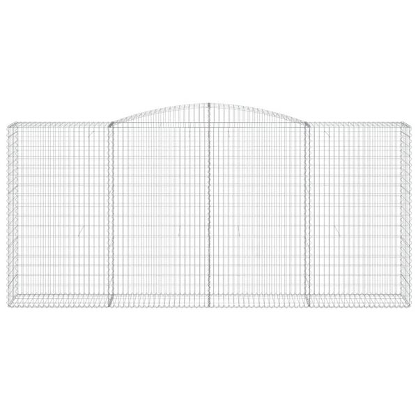 vidaXL Kosze gabionowe, 3 szt, 400x50x180/200 cm, galwanizowane żelazo