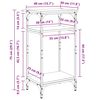 vidaXL Stolik boczny z p&oacute;łką Czarny Dąb 40 x 30 x 75 cm