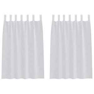 vidaXL Firany Voile 2 szt. Jasnoszary 140 x 140 cm Poliester