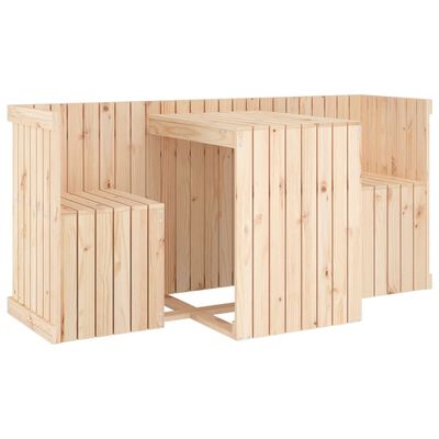 vidaXL Zestaw mebli balkonowych, 2 siedziska, lite drewno sosnowe