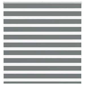 vidaXL Roleta zebra, ciemnoszara, szerokość tkaniny 45,9 cm, poliester