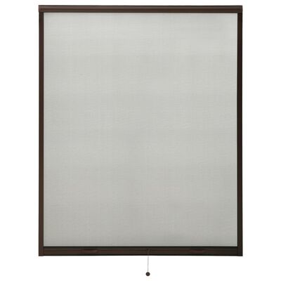 vidaXL Rolowana moskitiera okienna, brązowa, 150x170 cm