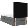 vidaXL Ł&oacute;żko z miejscem na przechowywanie i LED Ciemnoszary Poliester