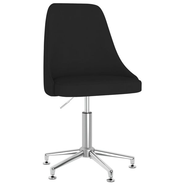 vidaXL Obrotowe krzesło biurowe, czarne, tapicerowane tkaniną