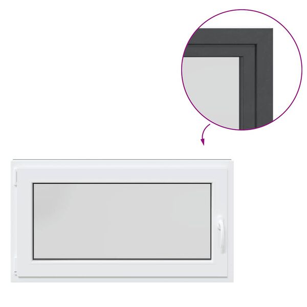 vidaXL Okno piwniczne "RISOR" 110x50 cm uchylno-rozwierne DIN lewe antracyt