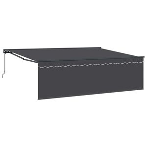 vidaXL Markiza wysuwana Antracyt 450 &times; 300 cm Poliester i aluminium