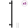 vidaXL Uchwyty do szafek, 5 szt., czarne, 192 mm, stal nierdzewna