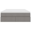 vidaXL Ł&oacute;żko z miejscem na przechowywanie i materacem Ciemnoszary