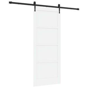 vidaXL Drzwi przesuwne ORKDAL 83 x 202 cm Lite drewno sosnowe Biały