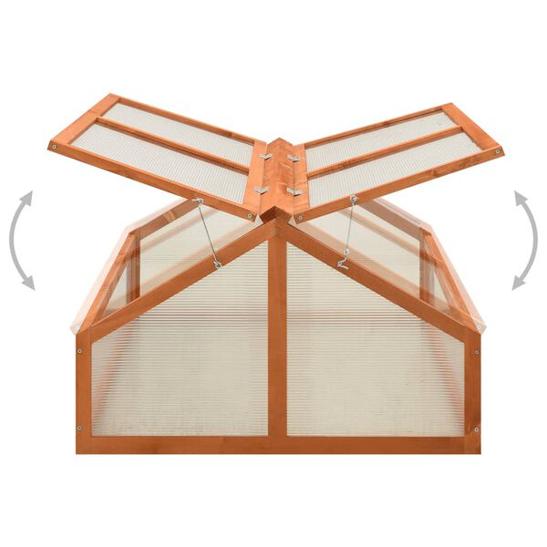 vidaXL Szklarnia, 120x80x50 cm, drewno jodłowe