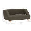 vidaXL Sofa dla psa, ciemnoszara, 95x63x39 cm, lniana