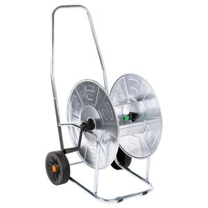vidaXL W&oacute;zek z bębnem na wąż 80 m, 3/4", stalowy