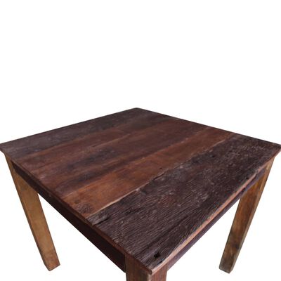 vidaXL Stół do jadalni, lite drewno z recyklingu, 82x80x76 cm