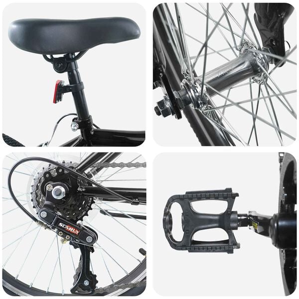 vidaXL Rower Dziecięcy 20 Cali 6-Speed dla dzieci w wieku 6-11 lat